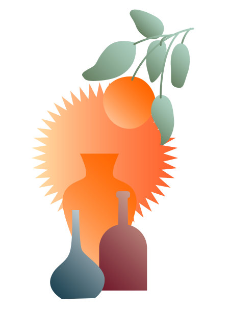 渐变纹理花瓶剪影极简复古简单图标图案背景设计图片下载