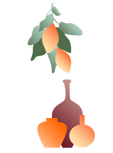 渐变纹理花瓶剪影极简复古简单图标图案背景设计图片下载