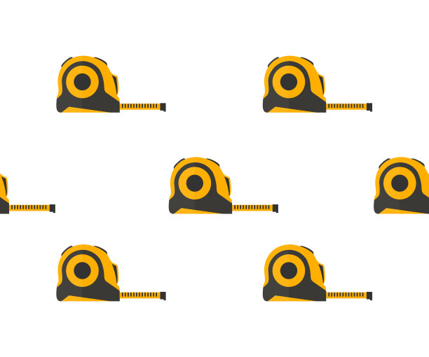 带卷尺的图案。尺，卷尺测量标记，尺寸指标矢量设计和插图。图片下载