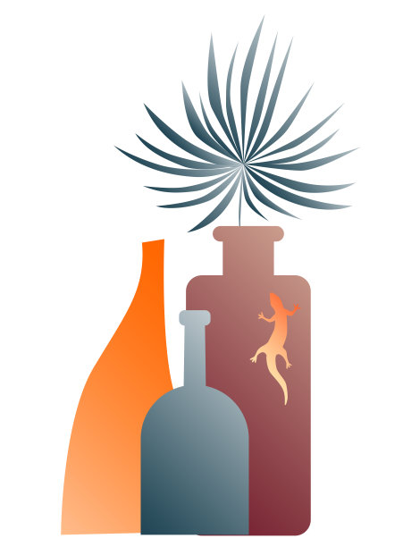 渐变纹理花瓶剪影极简复古简单图标图案背景设计图片下载