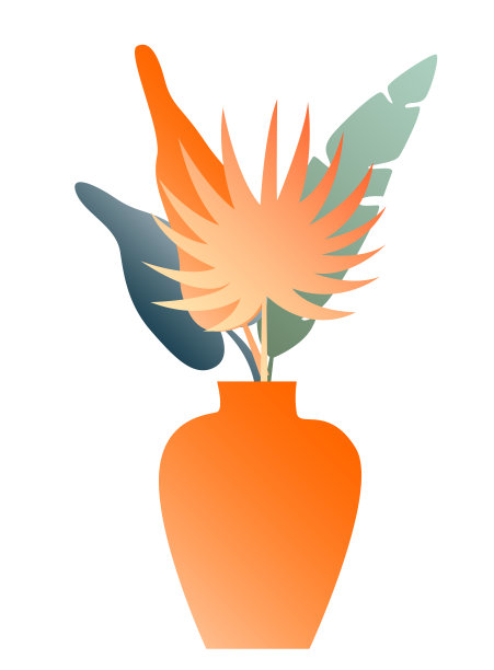 渐变纹理花瓶剪影极简复古简单图标图案背景设计图片下载