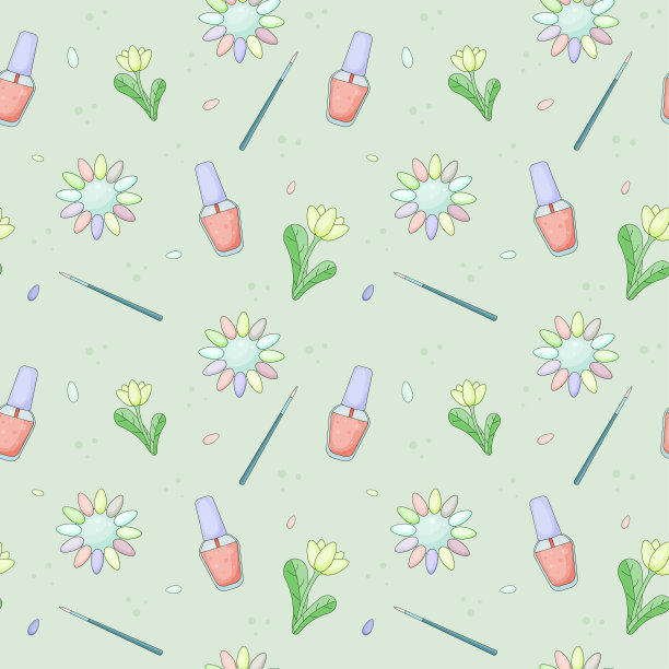 无缝图案的美甲大师图片下载