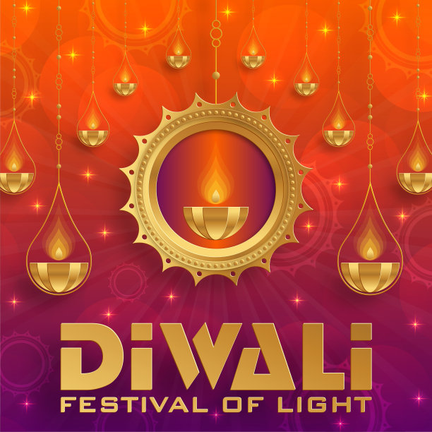 节日排灯节和迪帕瓦里卡。印度的灯节图片下载