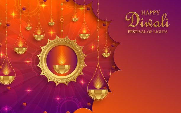 节日排灯节和迪帕瓦里卡。印度的灯节图片下载