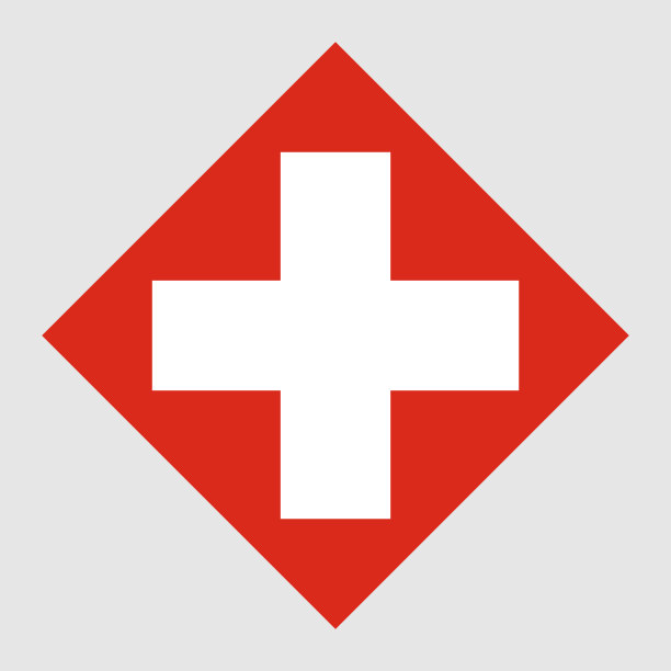 瑞士国旗，官方颜色。矢量插图。图片下载