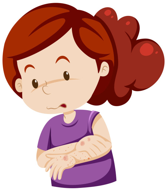 有皮疹症状的卡通人物图片下载