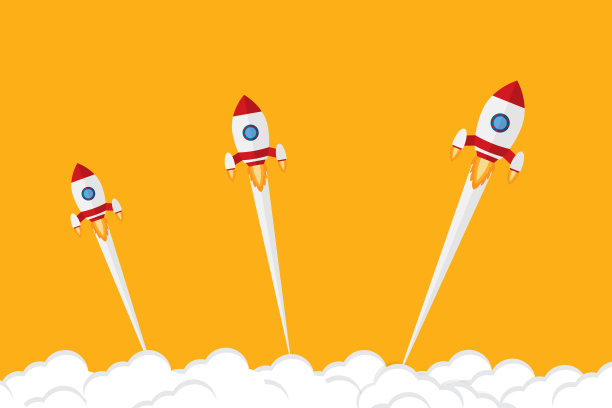 火箭插图及创业复制空间。-火箭图形还代表了勇气、进取、自信、信念、无畏、大胆、图片下载