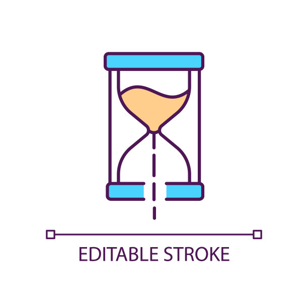 沙落沙漏RGB彩色图标图片下载