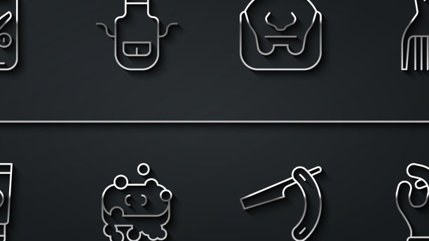 设置线上理发师服务或平台面霜图片下载