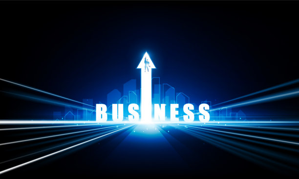 摘要飞行超级英雄向上箭头键门打开亮出商业背景Hitech通信理念创新背景，矢量设计图片下载