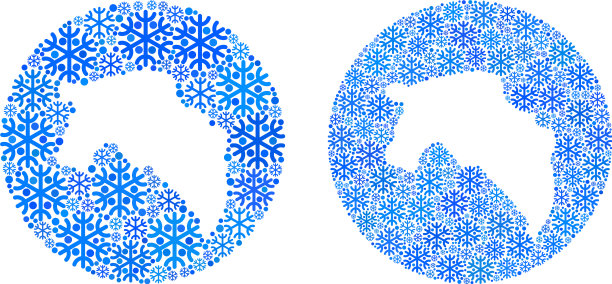 倒圆格罗宁根省地图——雪图片下载