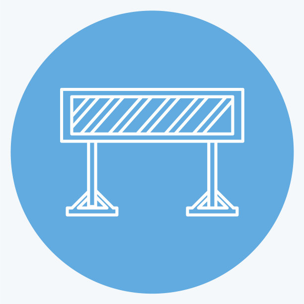 图标障碍适合教育标志蓝色图片下载
