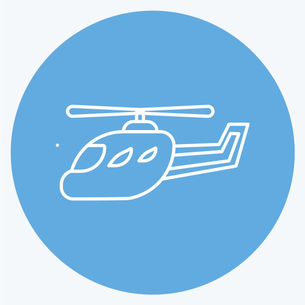 适合教育的直升机图标象征图片下载
