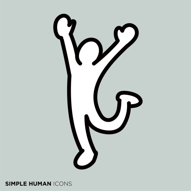 简单的人类图标系列“乐于飞翔的人”图片下载