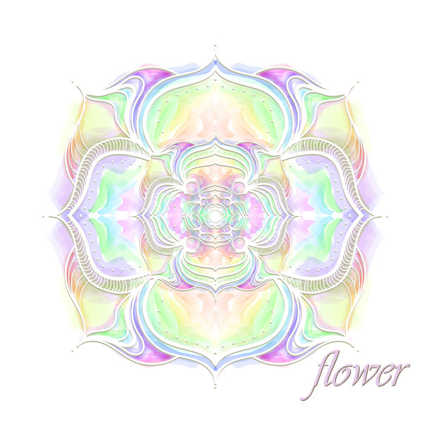 以曼陀罗为背景的抽象图案图片下载