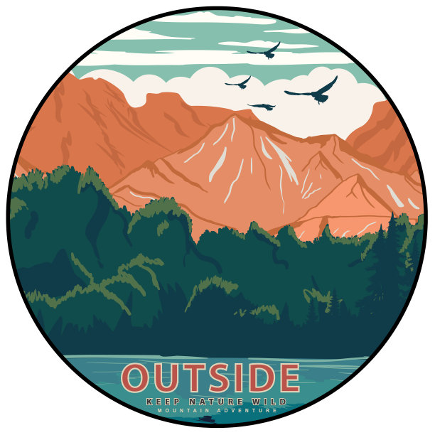 山地户外印花设计图片下载