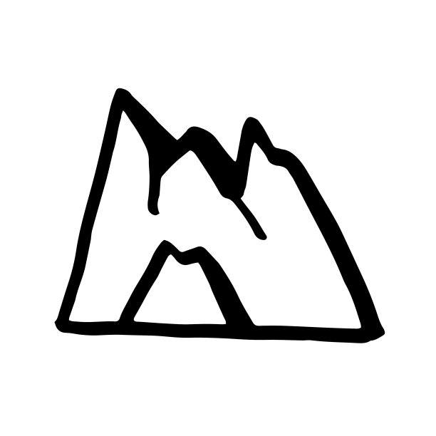 黑山剪影手绘涂鸦图片下载