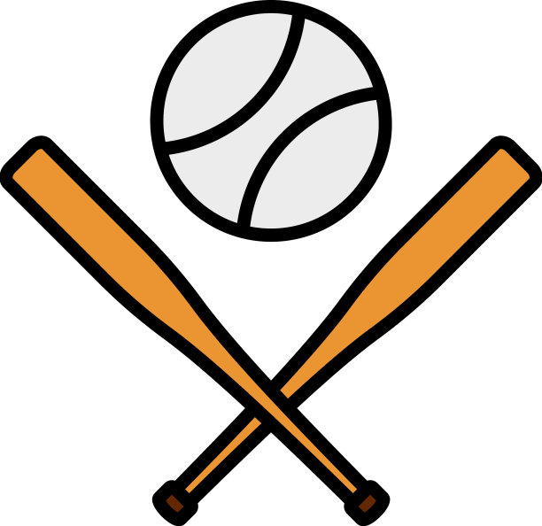 棒球交叉但是和球图标图片下载