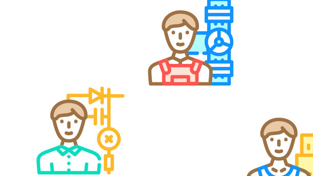 男性职业工作无缝模式图片下载