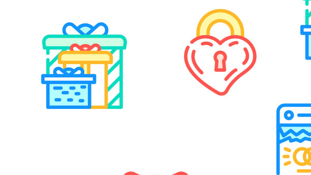 婚礼当天配件无缝图案图片下载