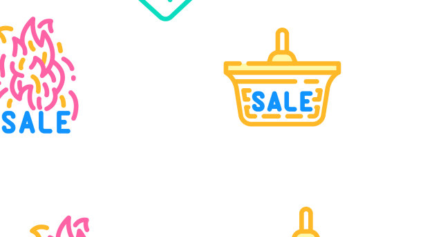 夏季销售和季节折扣图标设置图片下载