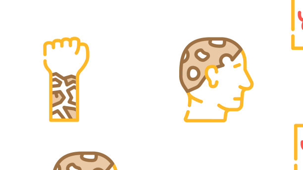 皮肤病人类健康问题图标设置图片下载