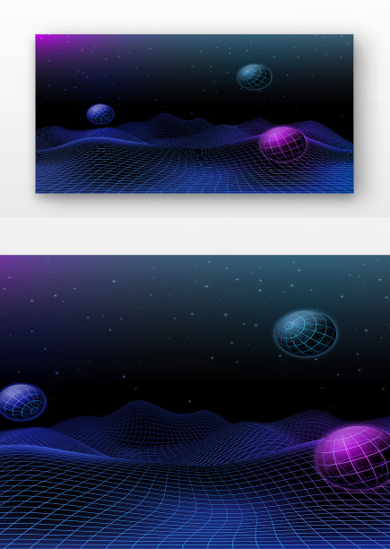 黑色立体科技背景图片下载