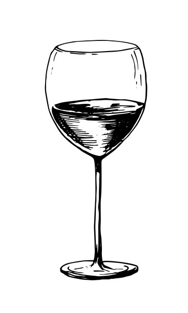 酒杯素描图片下载