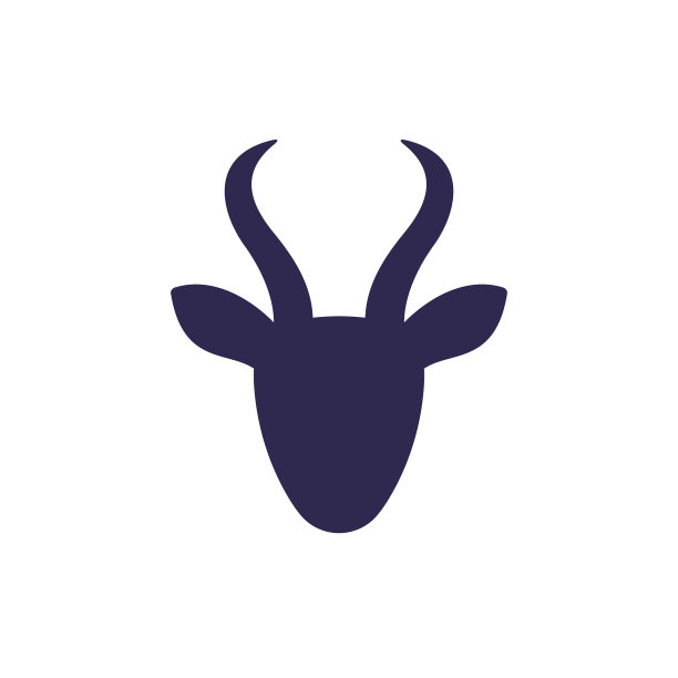 白色的羚羊图标图片下载