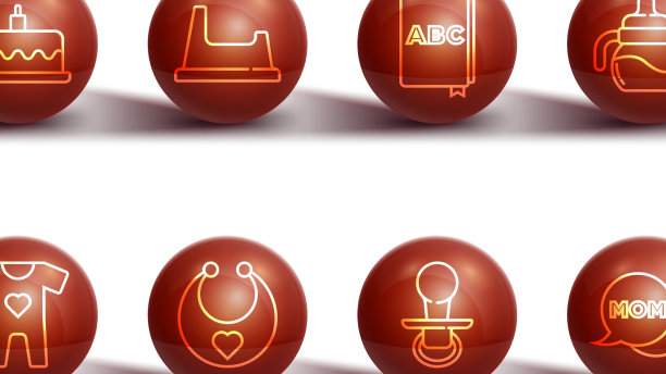 用点燃的蜡烛为婴儿服装设置线蛋糕图片下载