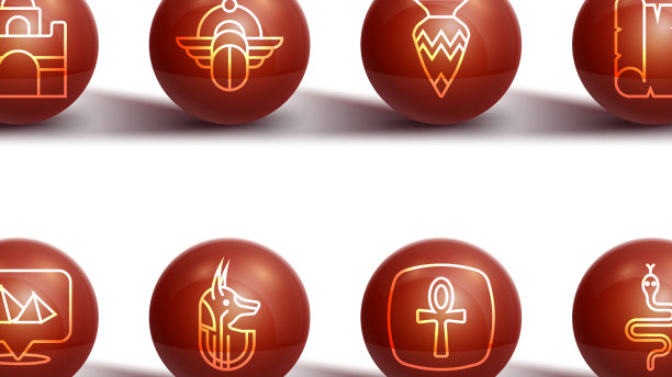 定线埃及房子金字塔纸莎草卷轴图片下载