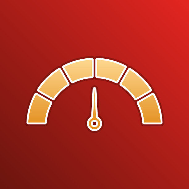 速度计标志金色渐变图标图片下载