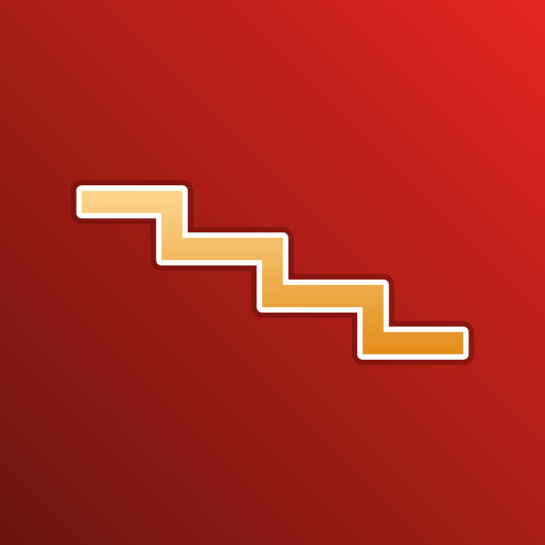 楼梯下标志金色渐变图标与图片下载