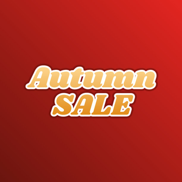 秋季销售的铭文金色渐变图标图片下载