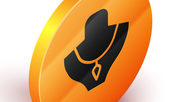 等距项链上的人体模型图标孤立图片下载