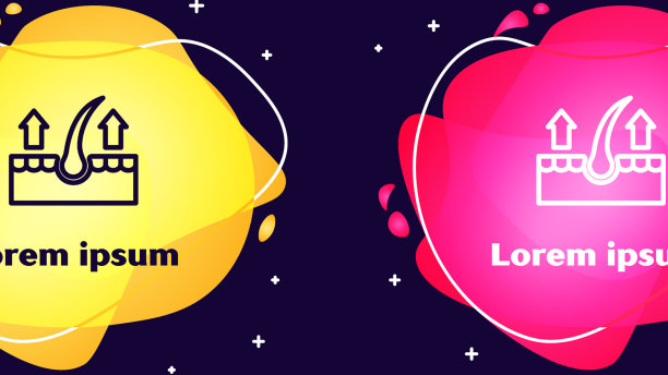 设定线人的毛囊图标孤立于蓝色图片下载