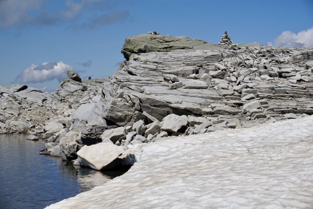 在萨尔茨堡的乌滕多夫冰川世界的魏斯湖图片下载