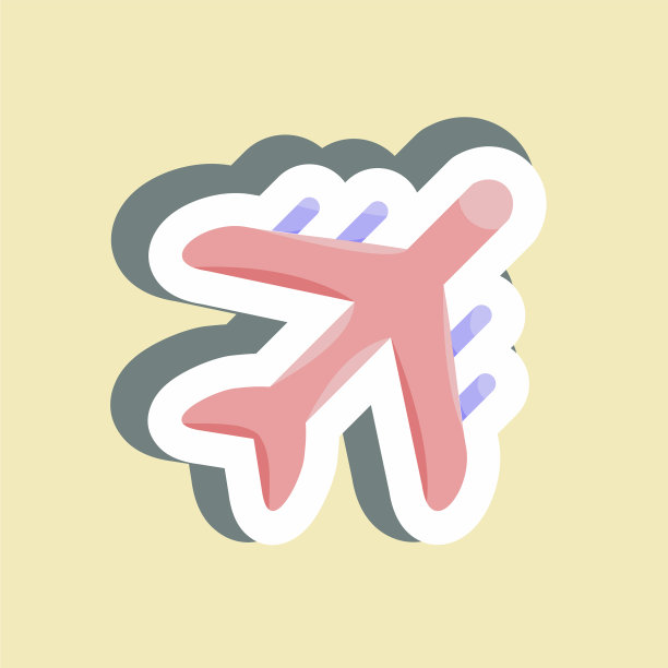 适合教育标志的空运贴纸图片下载