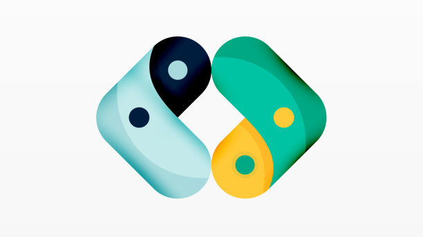 创意几何壁纸圆形箭头形状图片下载