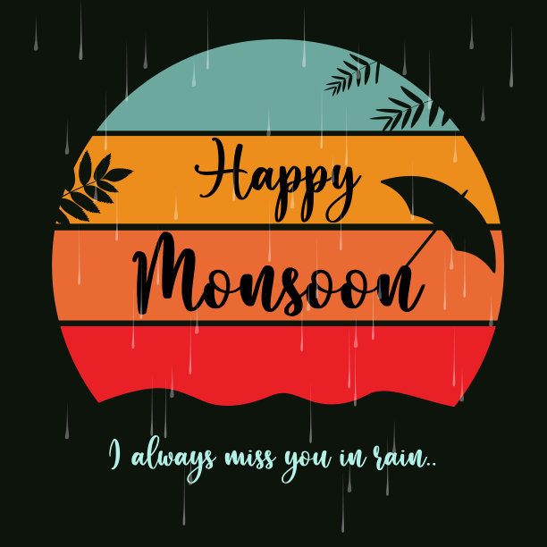 快乐季风的旗帜设计图片下载