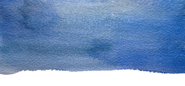 蓝色水彩笔画横幅。抽象艺术水彩画纹理撕裂边缘图片下载
