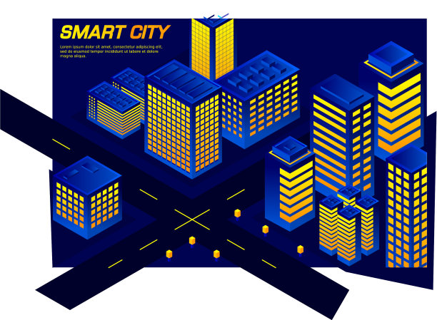 等距的未来城市房地产图片下载
