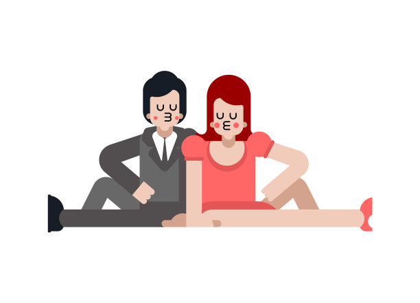 情侣背靠背，恩爱情侣，男友和图片下载