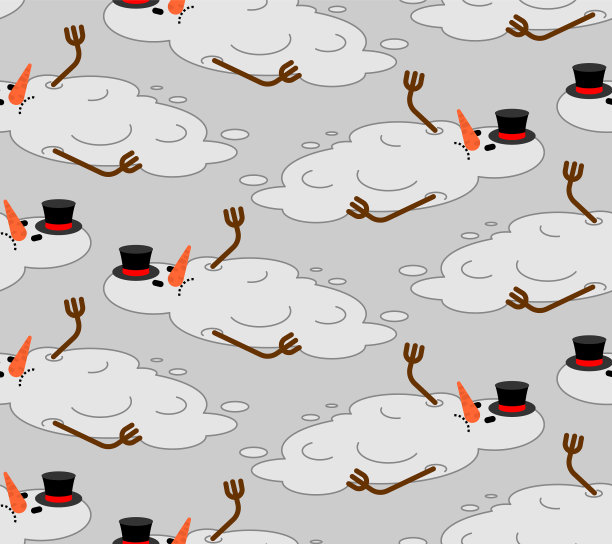 雪人图案无缝融化，圣诞节就结束了图片下载