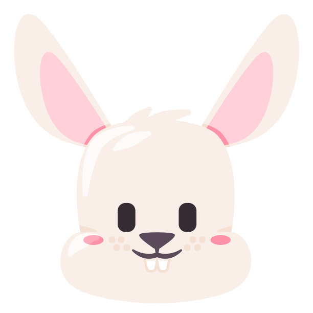 兔兔面膜微笑头图片下载