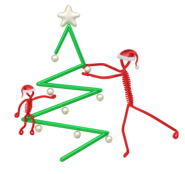 角色华丽圣诞树概念背景3d渲染;图片下载