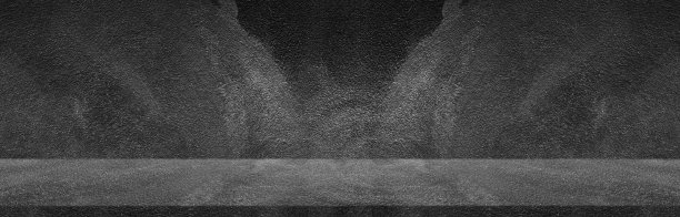 深黑色宽水平装饰水泥墙房间背景与光影抽象墙纸背景图片下载