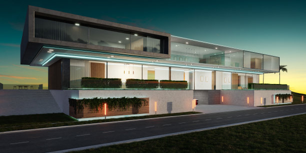 美丽的现代豪华别墅图片下载