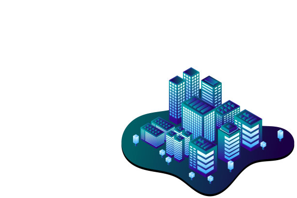 等距的未来城市房地产图片下载