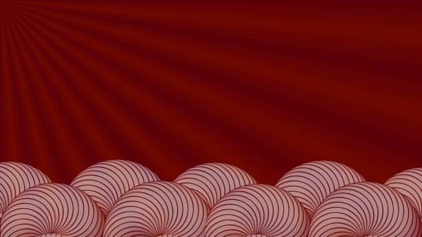 摘要红色窗帘与图案漩涡背景图片下载